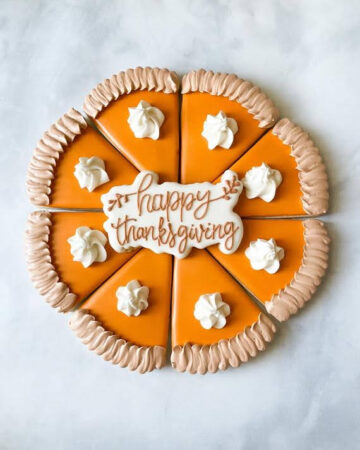 Thanksgiving Pie Slice Cookie